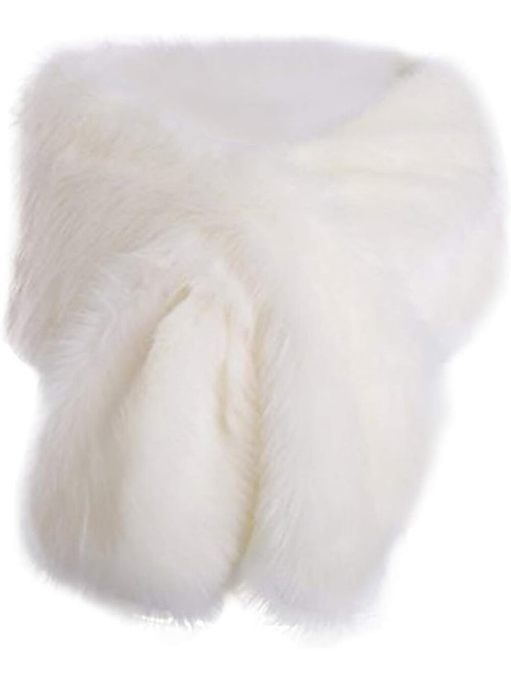 Elegant Long Faux Fur Shawl Cover Up | Winter Bridal Stole & Soft Bolero Scarf